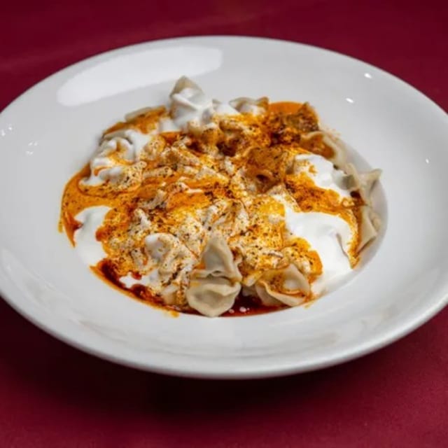 Turkish Manti (Ravioli).